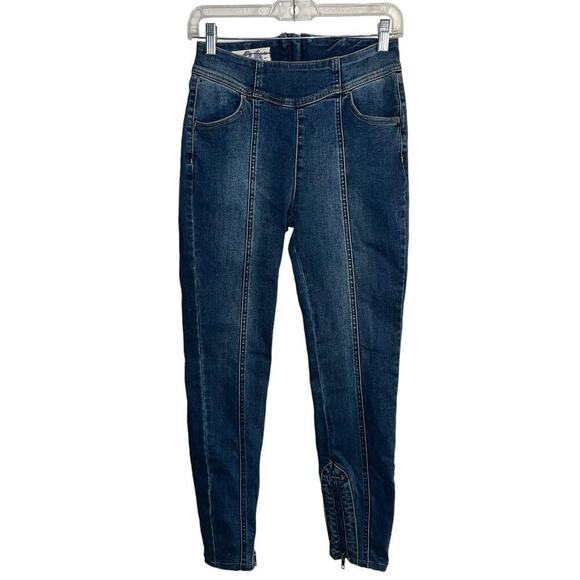 Free People CRVY Mercury Zip Jeans in Harper Blue | Women’s Size 26 - Picture 8 of 8